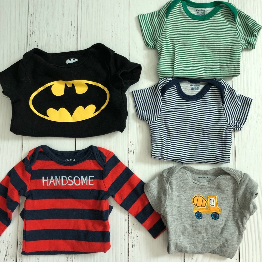 BOYS NB 5 PC Onesie Bundle